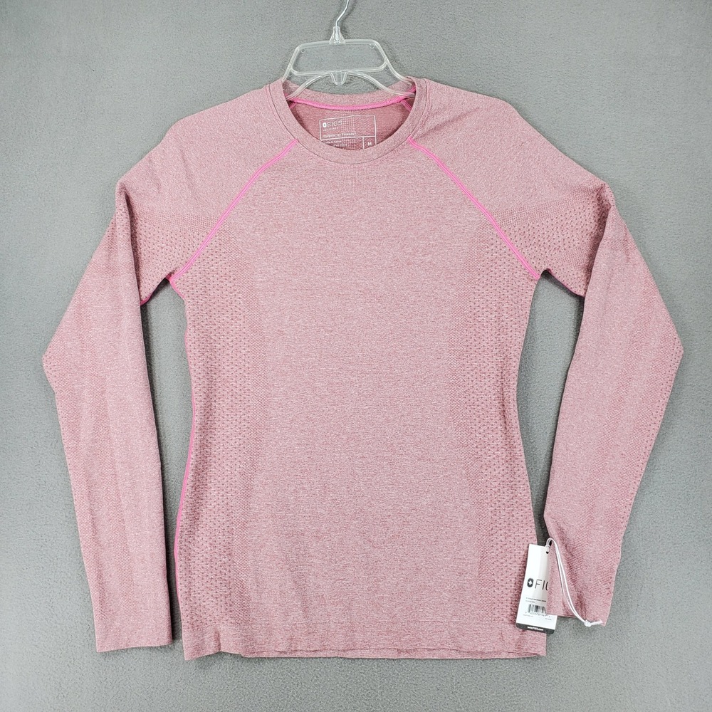 FIGS Salta Performance Underscrub Women M Mauve Heather Long Sleeve Seamless NEW